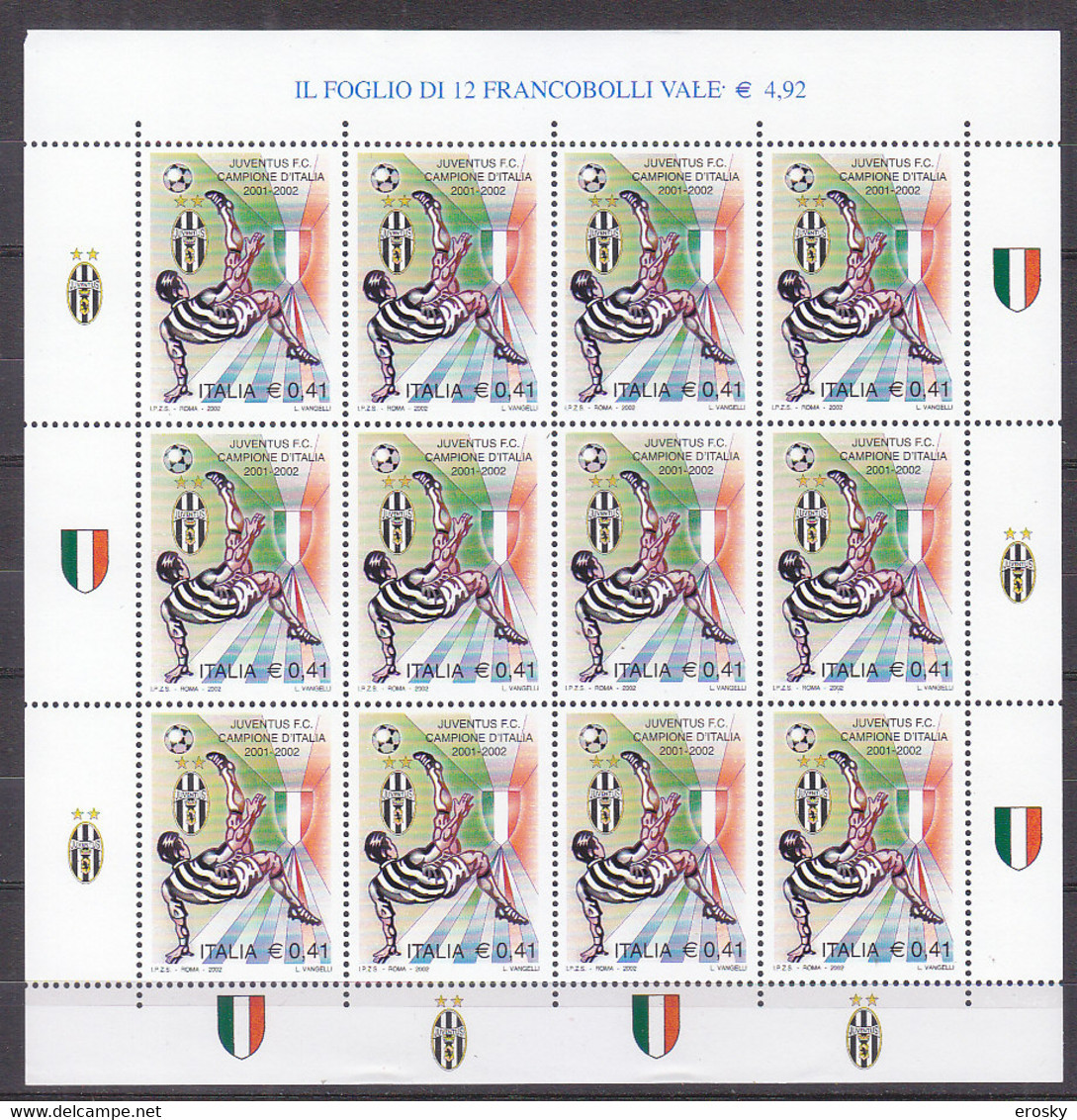 A1532 - ITALIA MINIFOGLIO Ss N°7 ** CALCIO FOOTBALL ( Registered Shipment Only ) - Blocks & Kleinbögen