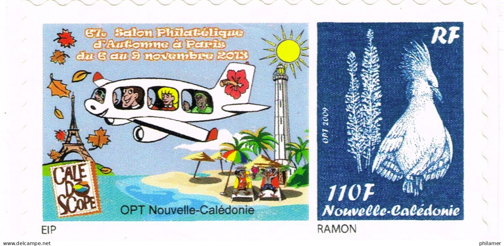 NOUVELLE CALEDONIE NEW CALEDONIA Timbre A Moi Personnalis Public YT 1207 TPNC24 Salon Paris Avion  2014 Ramon Neuf B - Unused Stamps