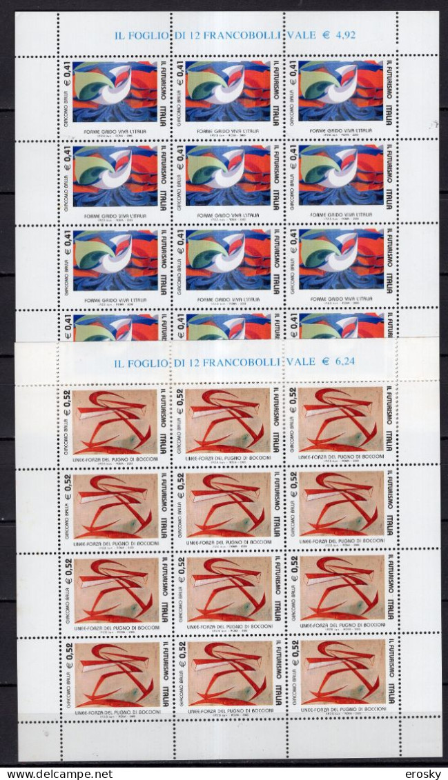 A1527 - ITALIA MINIFOGLIO Ss N°9/10 ** Futurismo ( Registered Shipment Only ) - Blocs-feuillets