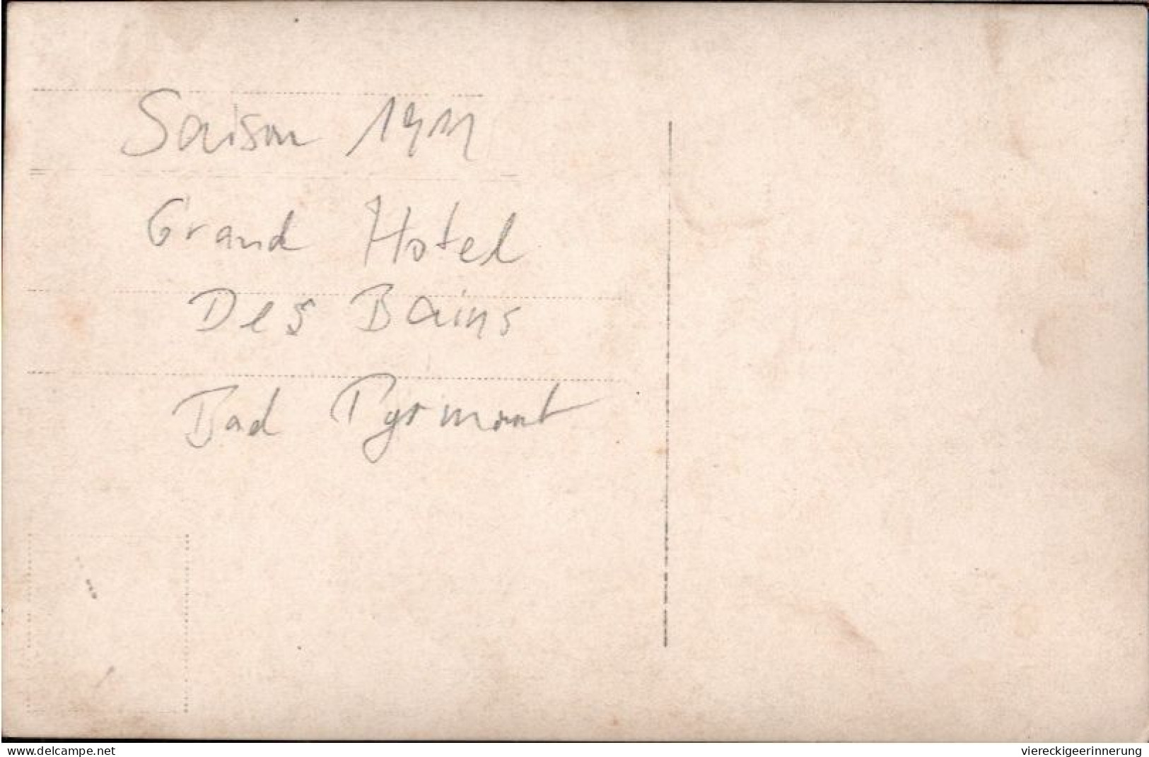 ! 1911 Foto Ansichtskarte, Photo, Bad Pyrmont, Grand Hotel Des Bains - Bad Pyrmont
