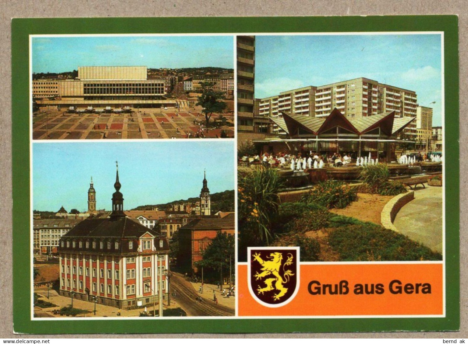 A0058} BRD - AK (DDR-Zeit) - Gera - Kulturpalast, Museum, Cafe - Gera