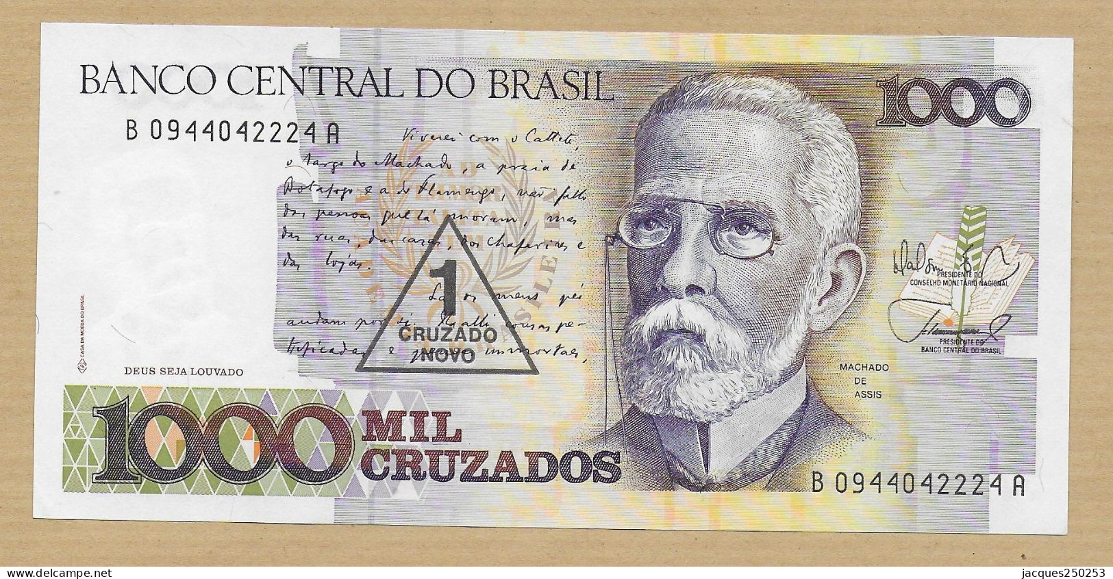 1000 CRUZADOS 1988 BRASIL NEUF - Brazilië