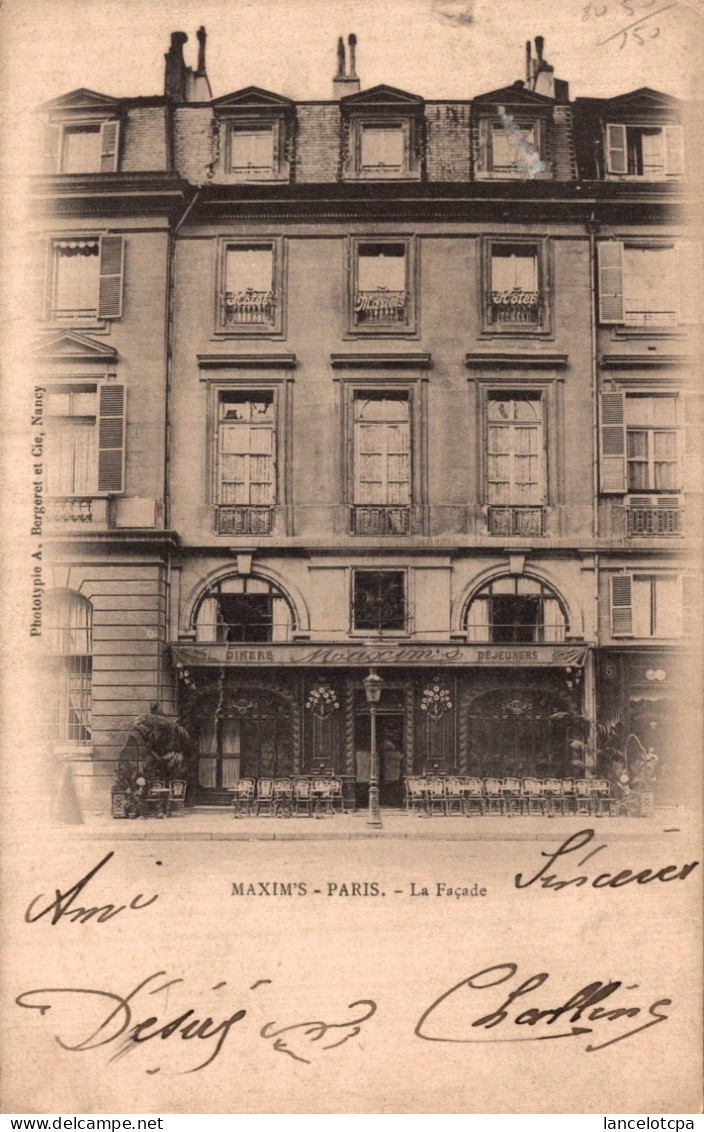 75 - PARIS / MAXIM'S - LA FACADE - Cafés, Hôtels, Restaurants