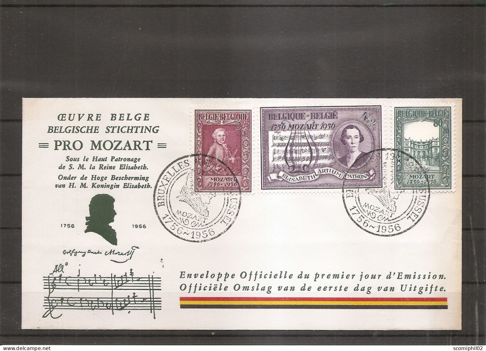 Belgique - Mozart ( 987/989 Sur  FDC à Voir) - 1951-1960