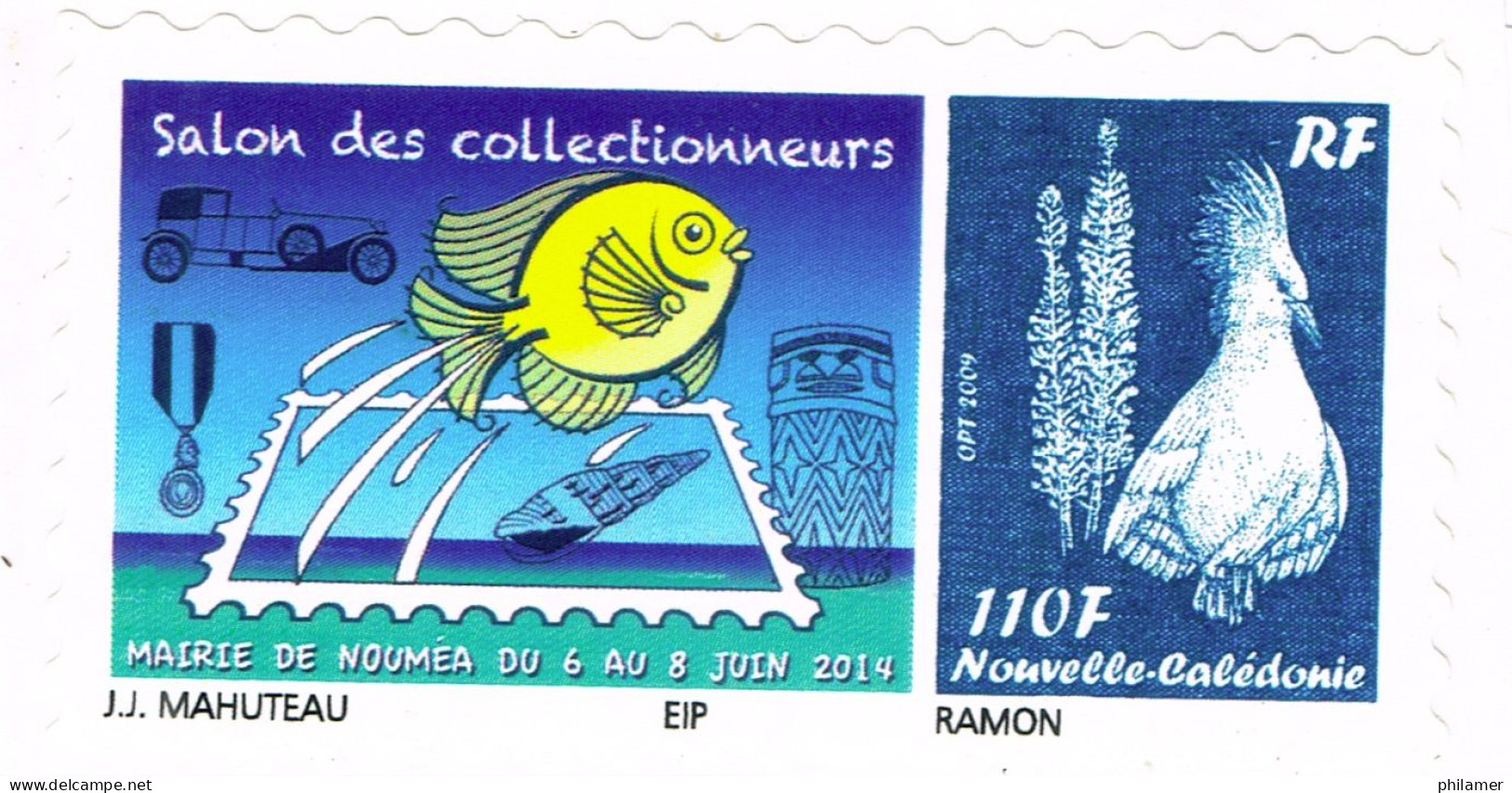 NOUVELLE CALEDONIE NEW CALEDONIA Timbre A Moi Personnalis Public YT 1208 TPNC26 Salon Noumea Poisson  2014 Ramon Neuf B - Unused Stamps