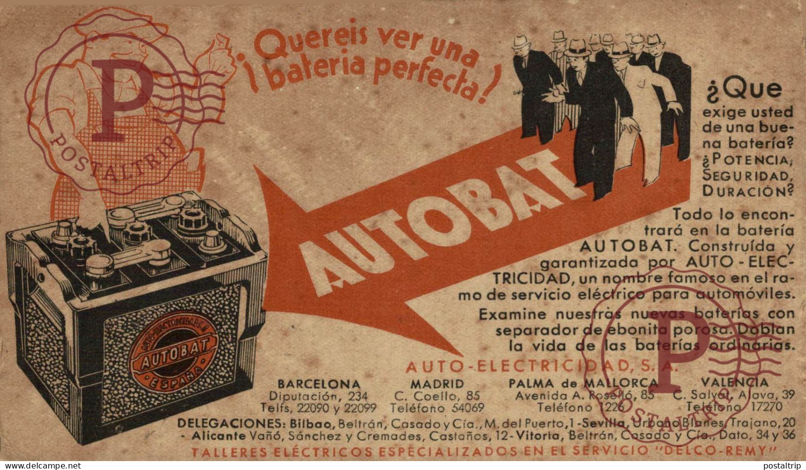 PUBLICIDAD. ESPAÑA. BATERIA AUTOBAT. PUBLI. - Advertising