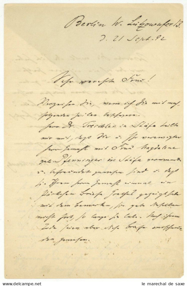 Germanistik Albert Bielschowsky (1847-1902) Goetheforscher Berlin 1892 Autograph Auf Der Jagd Nach Goethebriefen - Inventeurs & Scientifiques