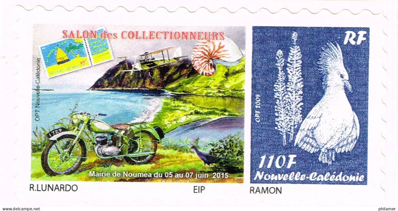 NOUVELLE CALEDONIE NEW CALEDONIA Timbre A Moi Personnalis Public YT 1237B TPNC30 Salon Noumea Moto  2015 Ramon Neuf B - Neufs