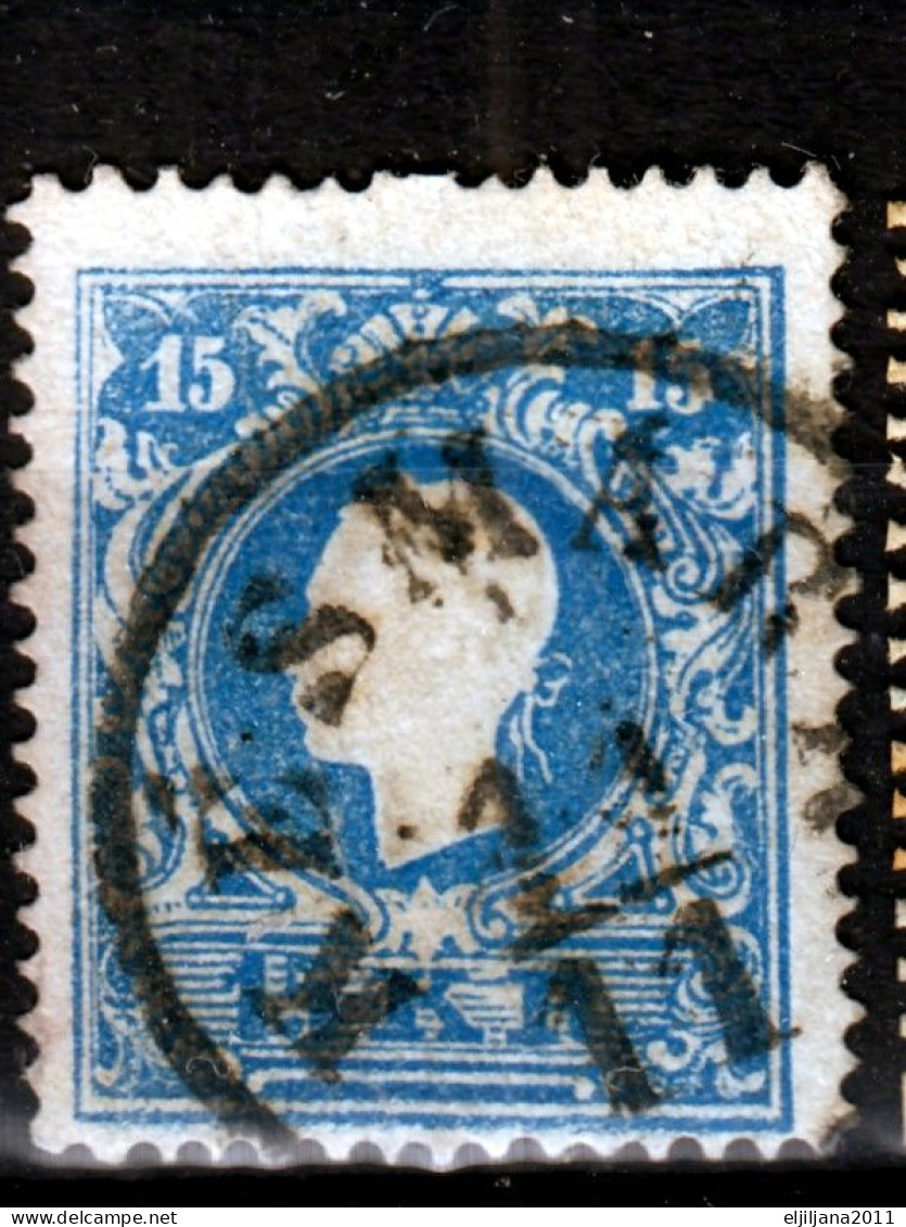 ⁕  Austria 1858/59 ⁕ Emperor Franz Josef I. Mi.15 ⁕ 15v Used - See Scan - Oblitérés