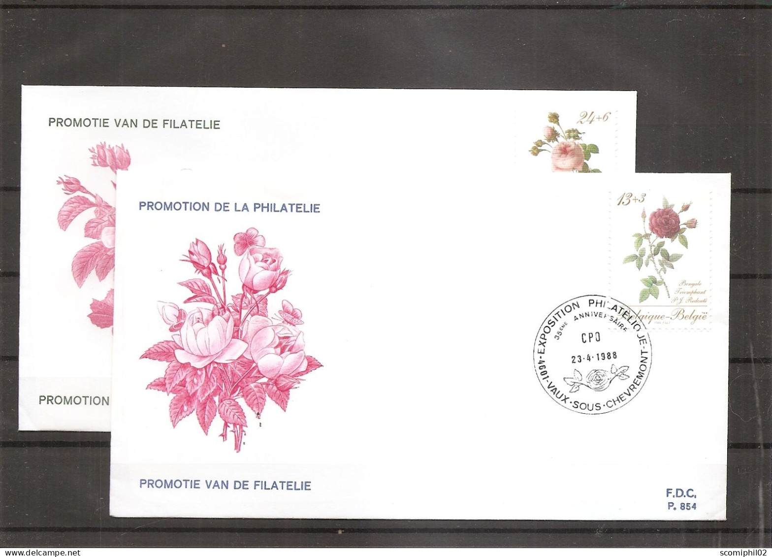 Belgique  - Roses De Redouté ( 2280/2281 Sur 2 FDC  à Voir) - 1981-1990