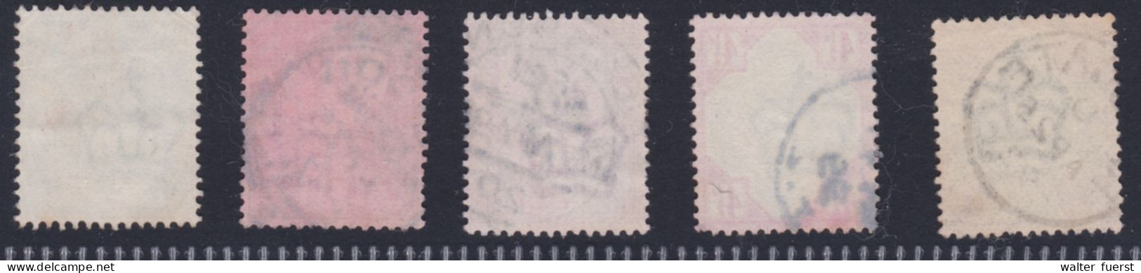 GREAT BRITAIN 1887, "50th. Year Of Queen Victoria", 5 Values Cancelled - Gebraucht