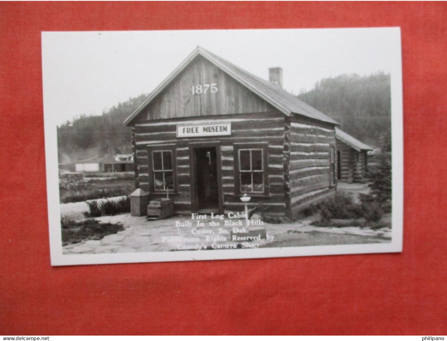 First Log Cabin Build In Black Hills. Custer  South Dakota      Ref 6390 - Other & Unclassified