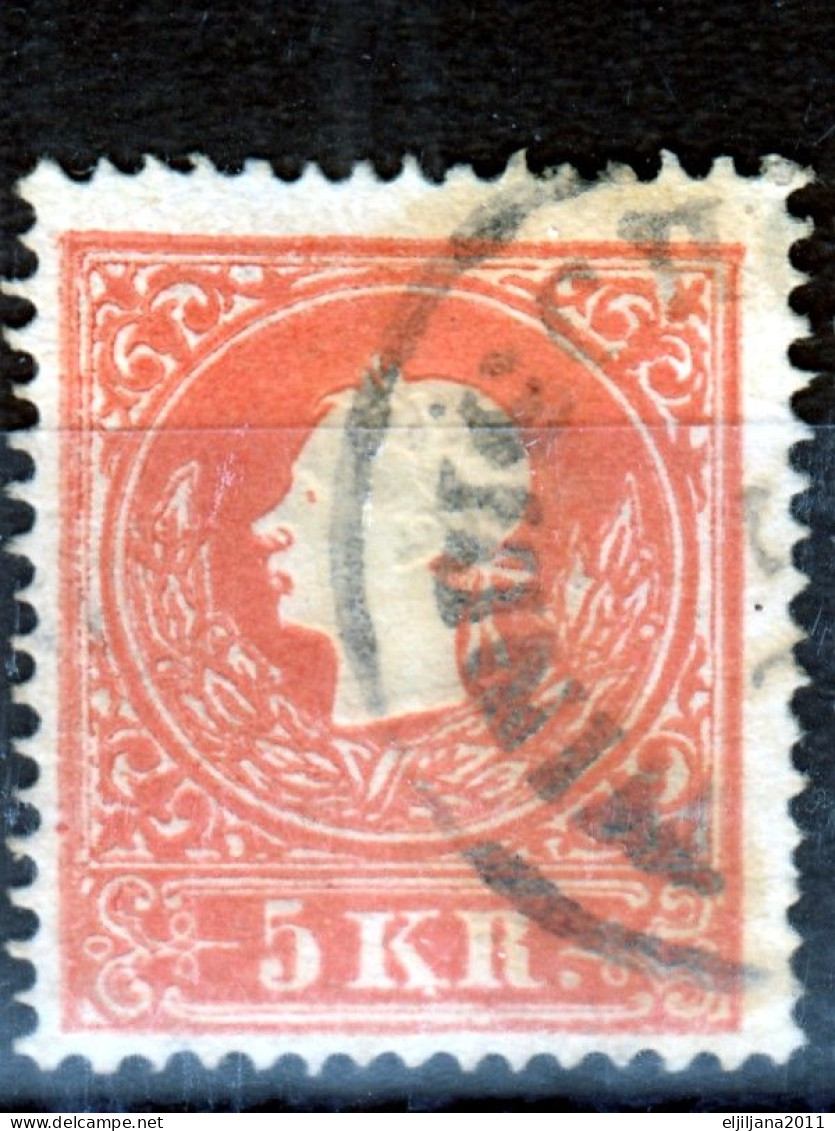 ⁕  Austria 1858/59 ⁕ Emperor Franz Josef I. Mi.13 ⁕ 15v used - see scan