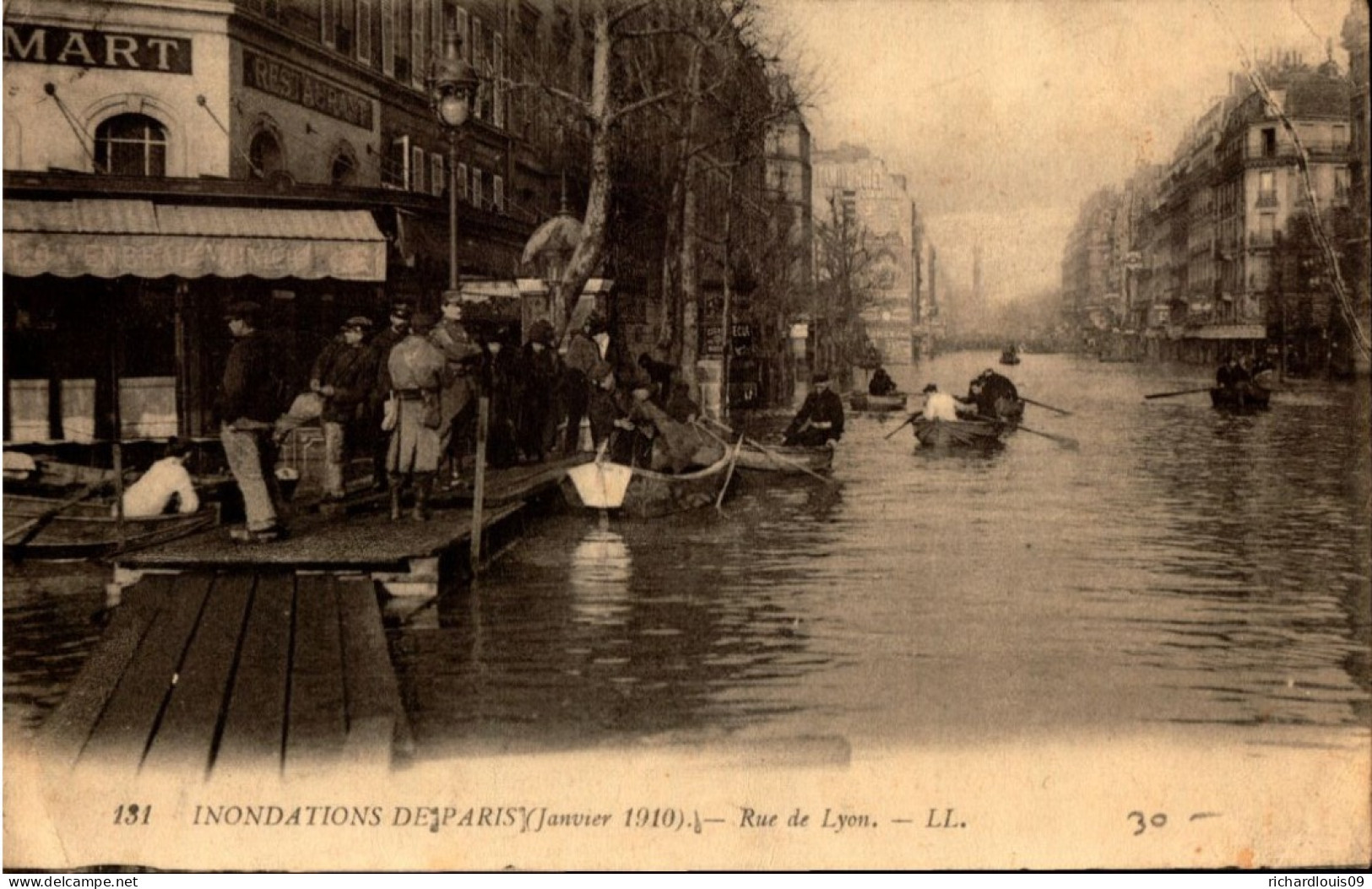 PARIS INODATION CRUE DELA SEINE - Inondations De 1910