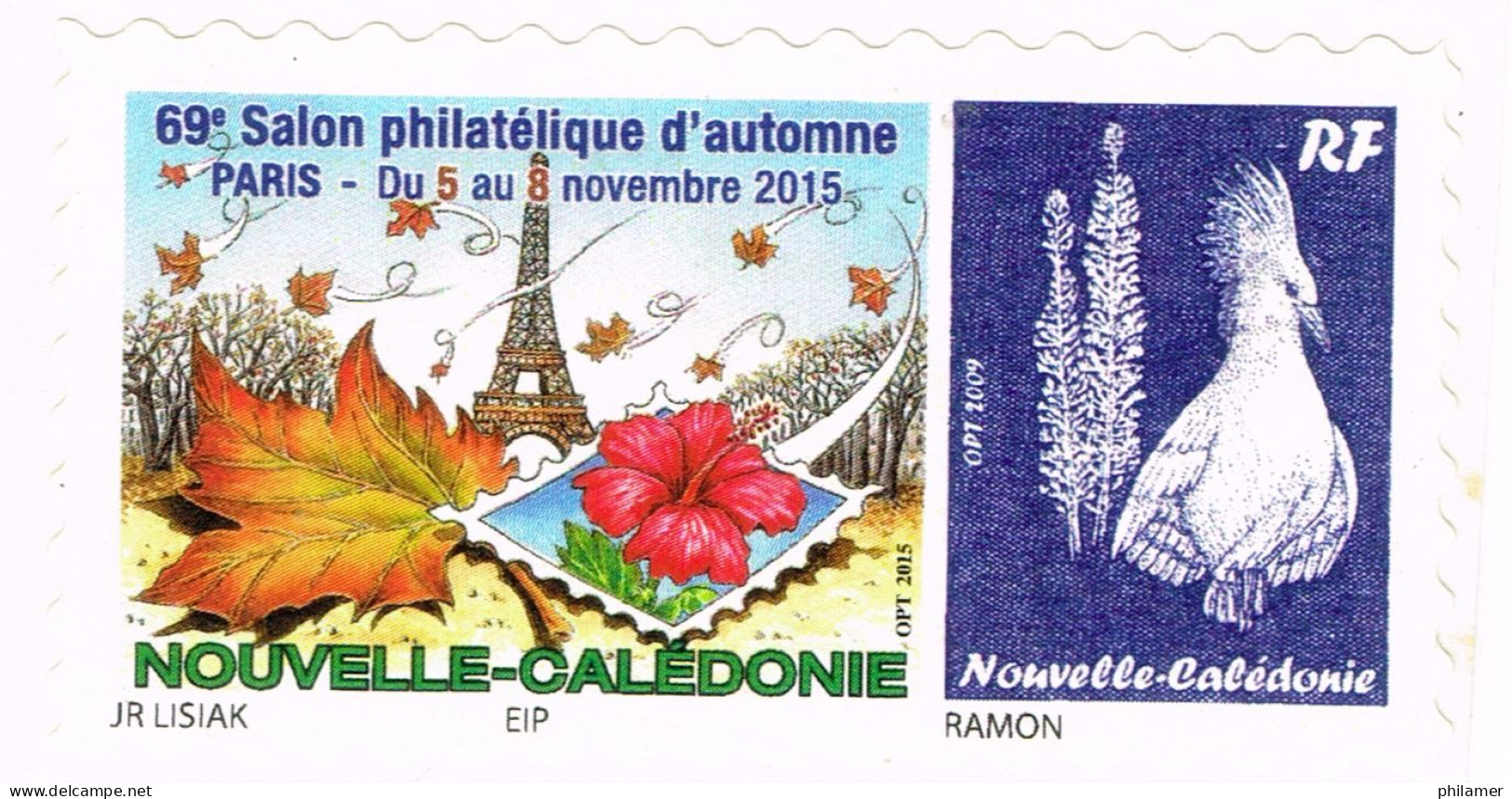 NOUVELLE CALEDONIE NEW CALEDONIA Timbre A Moi Personnalis Public YT 1263 TPNC32 Salon Paris Eiffel 2015 Ramon Neuf B - Ungebraucht