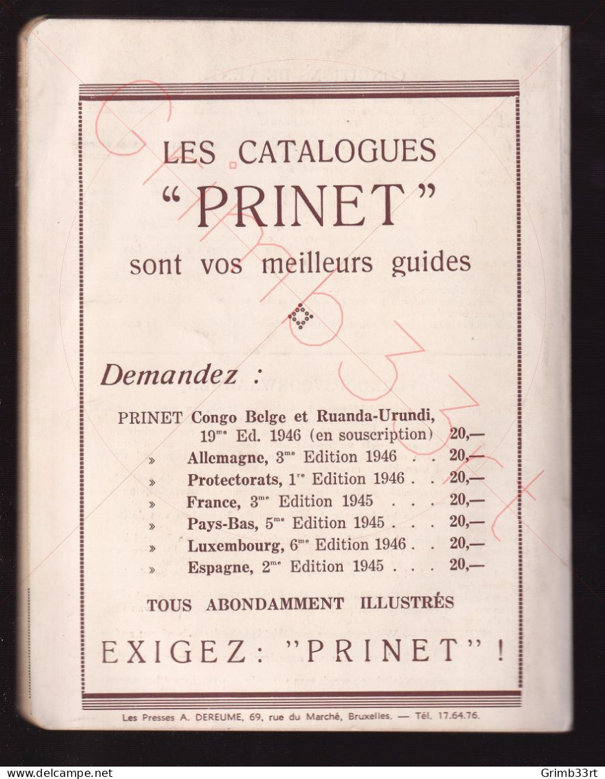 Prinet - Catalogue Illustré - 19e édition - 1946 - Belgium