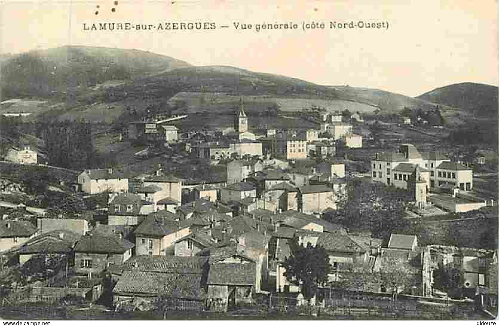 69 - Lamure Sur Azergues - Vue Générale ( Coté Nord-Ouest ) - Voyagée En 1916 - CPA - Voir Scans Recto-Verso - Lamure Sur Azergues