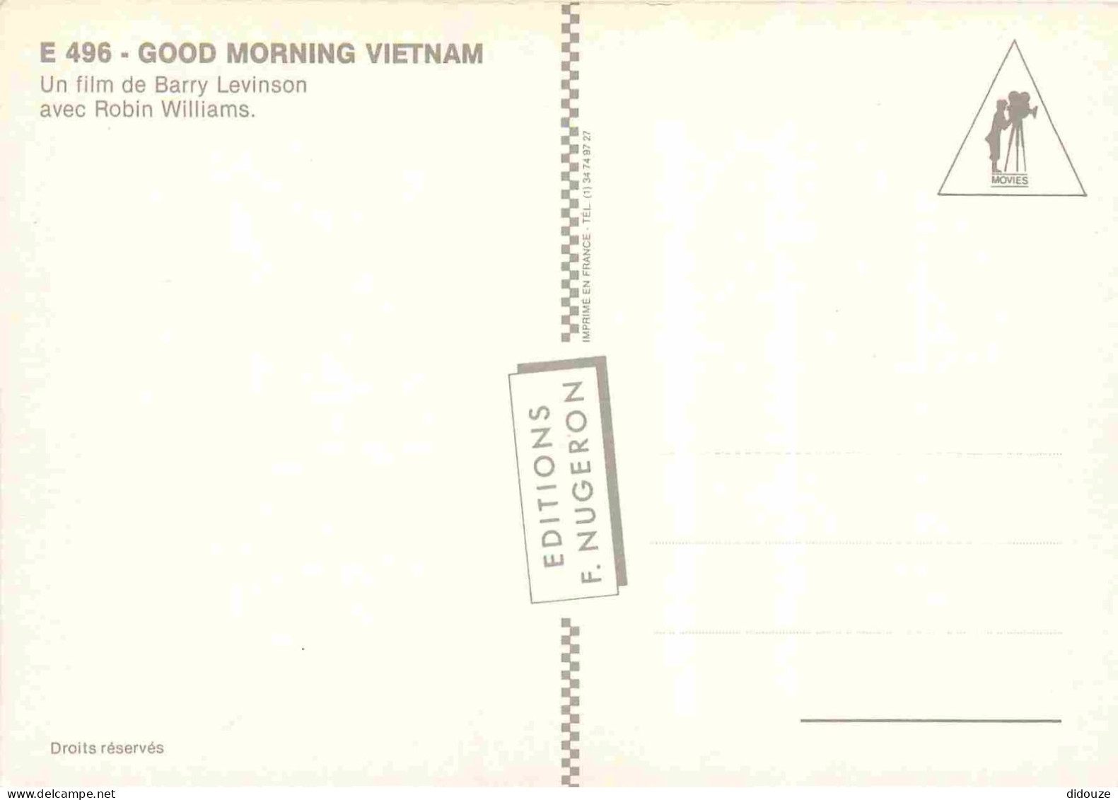 Cinema - Affiche De Film - Good Morning Vietnam - Robin Williams - CPM - Carte Neuve - Voir Scans Recto-Verso - Plakate Auf Karten