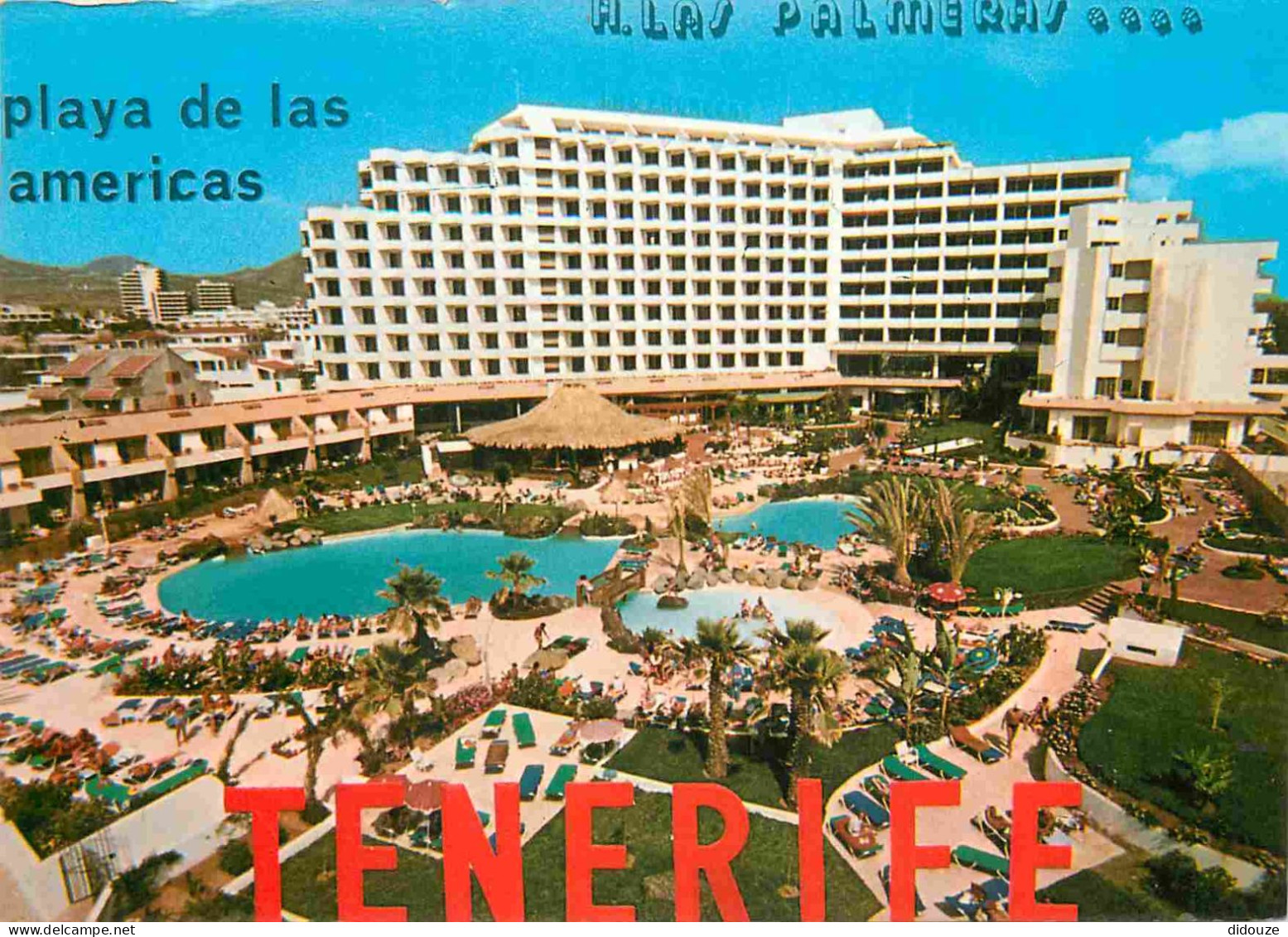 Espagne - Espana - Islas Canarias - Tenerife - Los Cristianos - Arona - Hotel Las Palmeras - Piscine - Vista Aérea - Vue - Tenerife