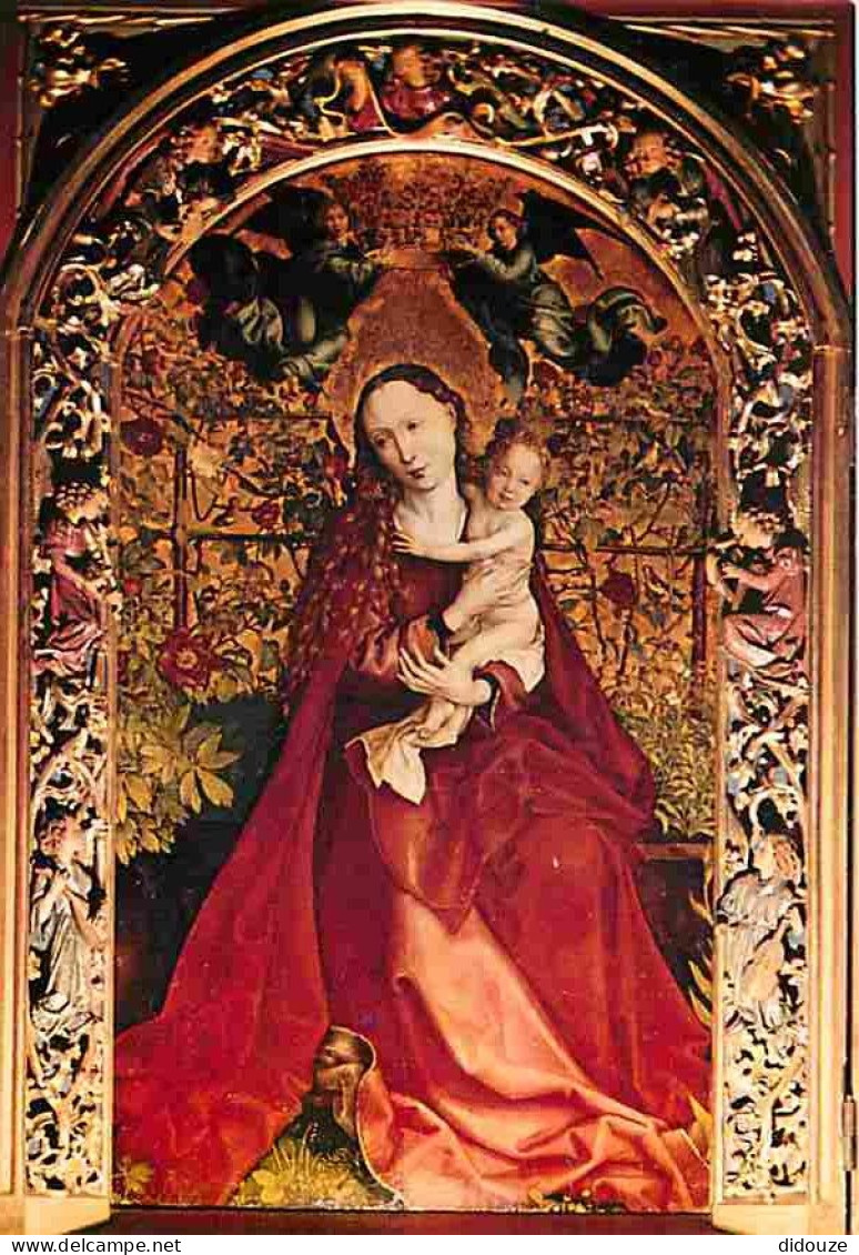 Art - Peinture Religieuse - Martin Schongauer - La Vierge Au Buisson De Roses - Colmar - Cathédrale Saint Martin - Carte - Paintings, Stained Glasses & Statues