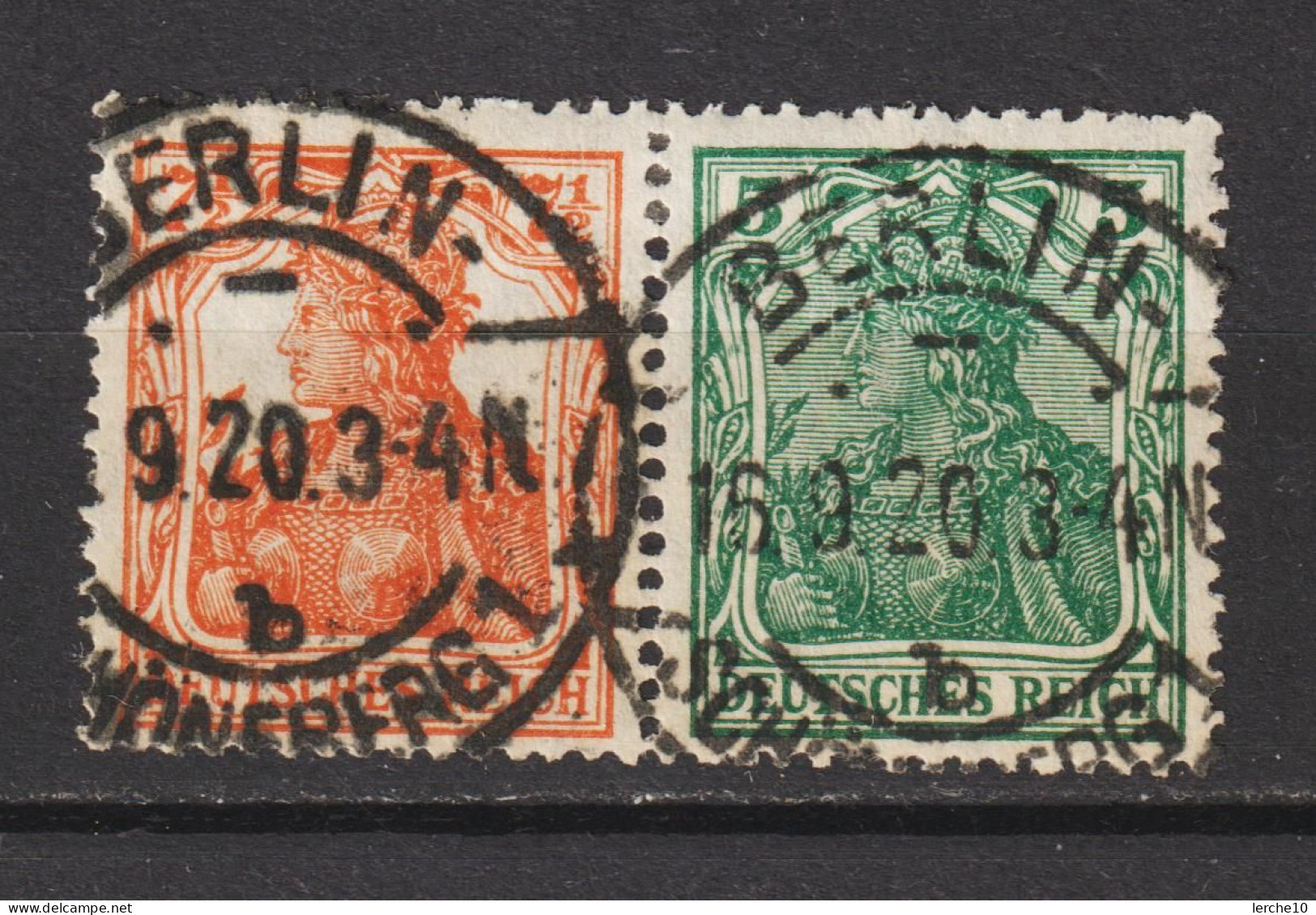 MiNr. 99 + 85 Im Zusammendruck W 6 Gestempelt - Used Stamps