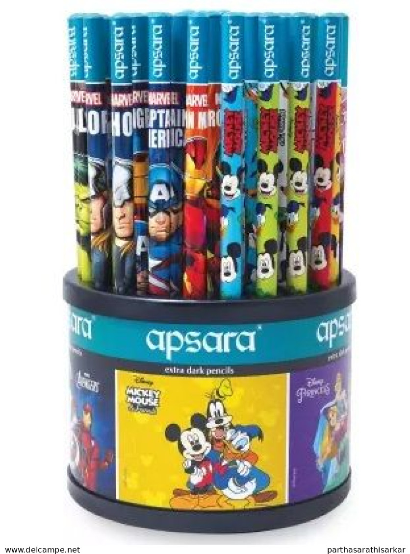 APSARA DISNEY MARVEL (AVENGERS, DISNEY PRINCESS, MICKEY MOUSE) ROTATING DISPENSER OF PENCIL - Cachets