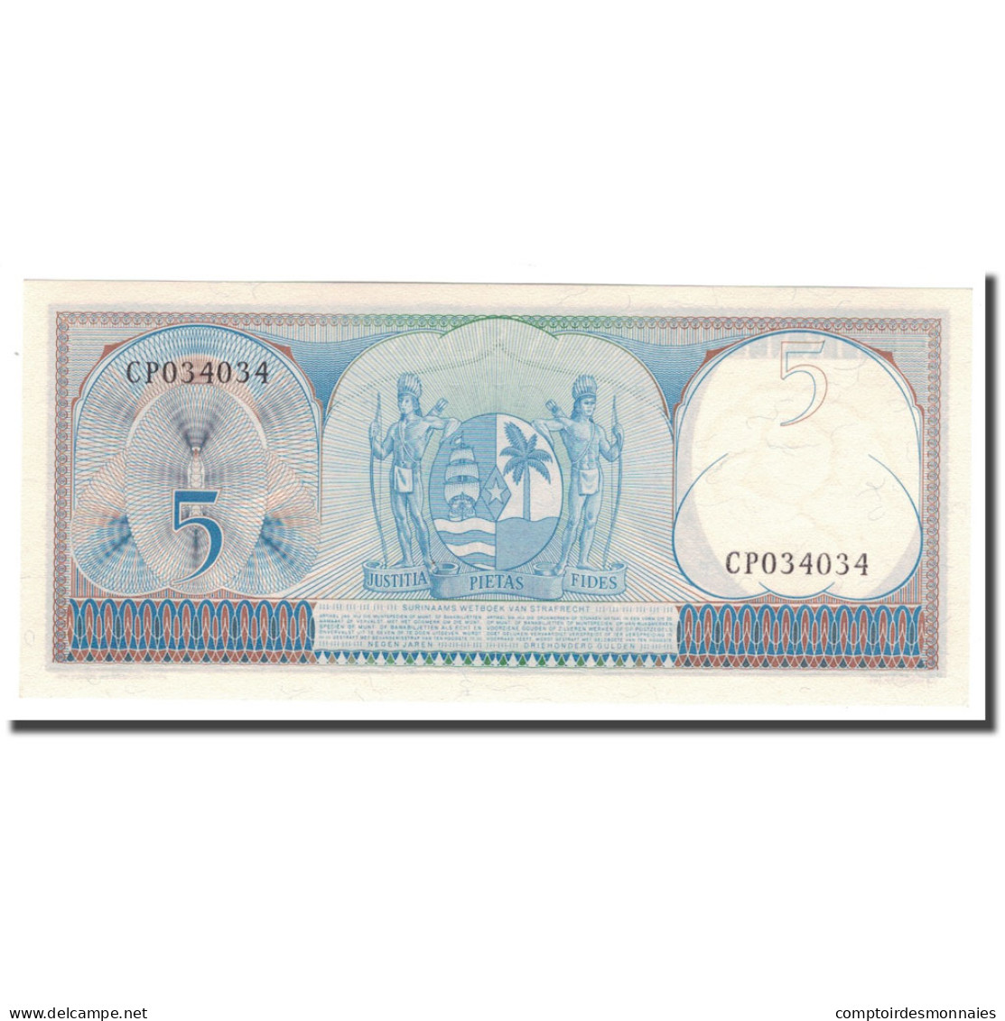 Billet, Surinam, 5 Gulden, 1963, 1963-09-01, KM:120b, NEUF - Suriname