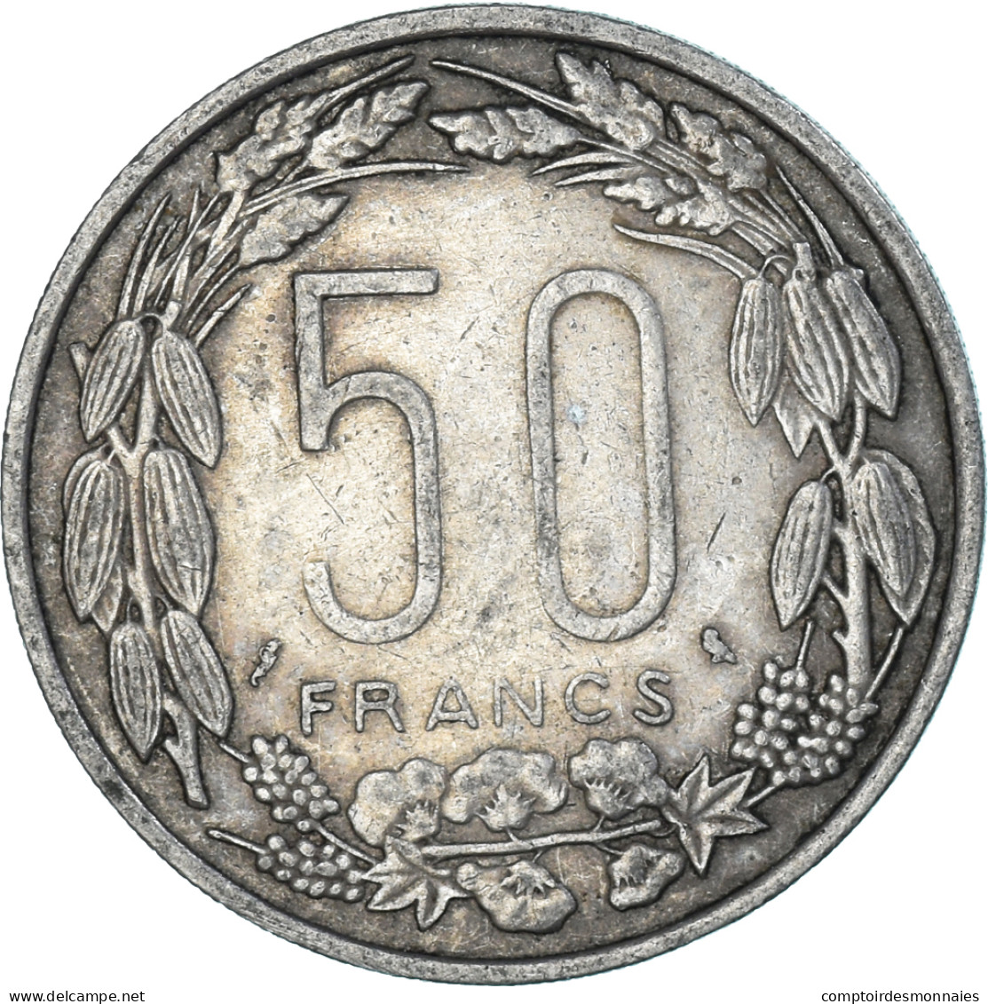 Monnaie, États De L'Afrique Centrale, 50 Francs, 1961 - Repubblica Centroafricana