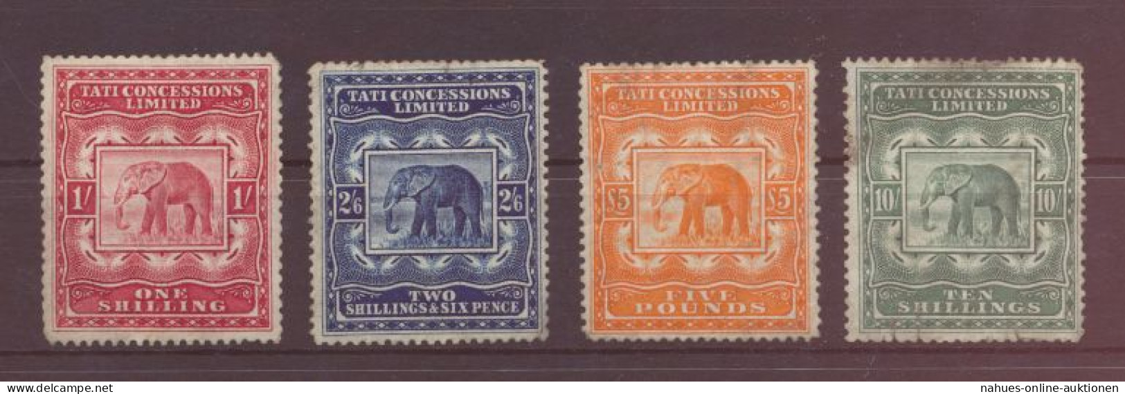 Briefmarken Afrika Gold Mine Bechuanaland Elefanten Der Minengesellschaft Tati - Botswana (1966-...)