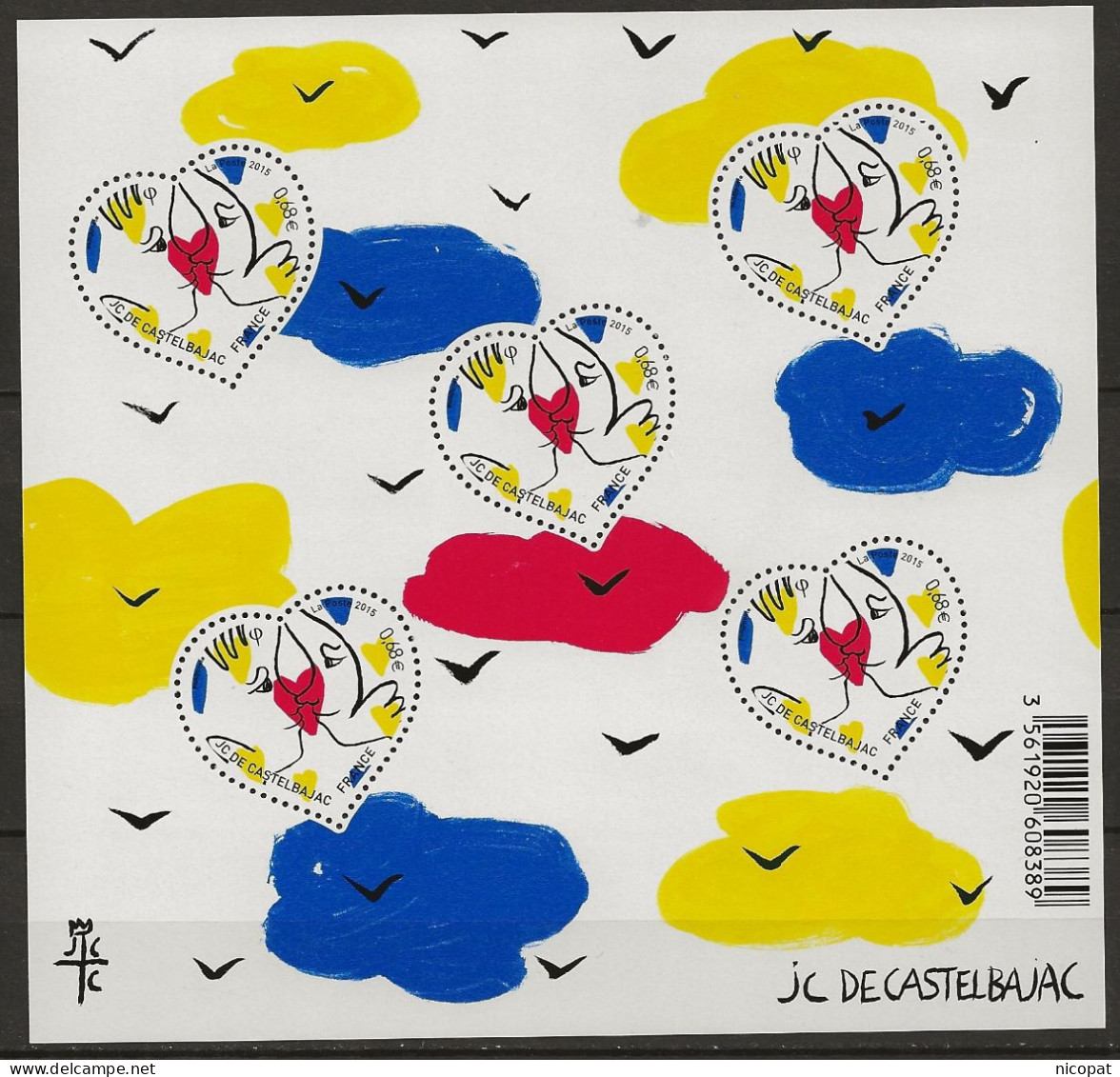 FRANCE MNH ** Bloc 136 Saint Valentin Coeur De Jean Charles De Castelbajac - Nuevos