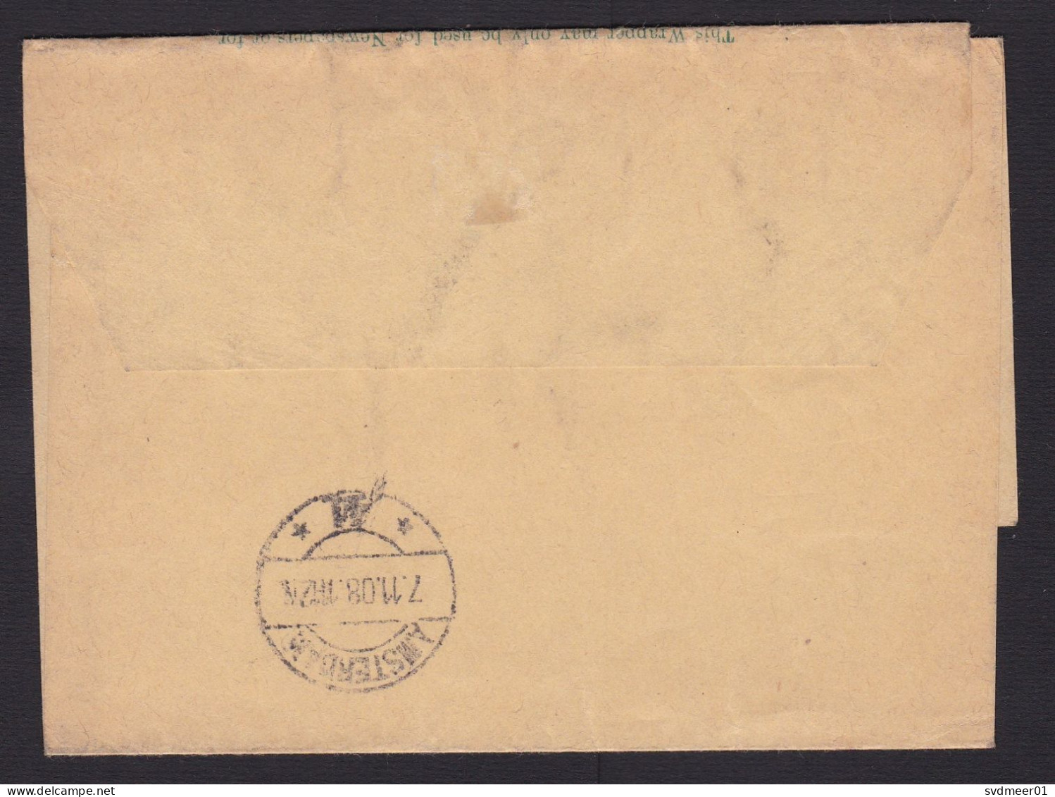 Transvaal: Stationery Wrapper To Netherlands, 1908, King Edward VII (minor Discolouring) - Transvaal (1870-1909)