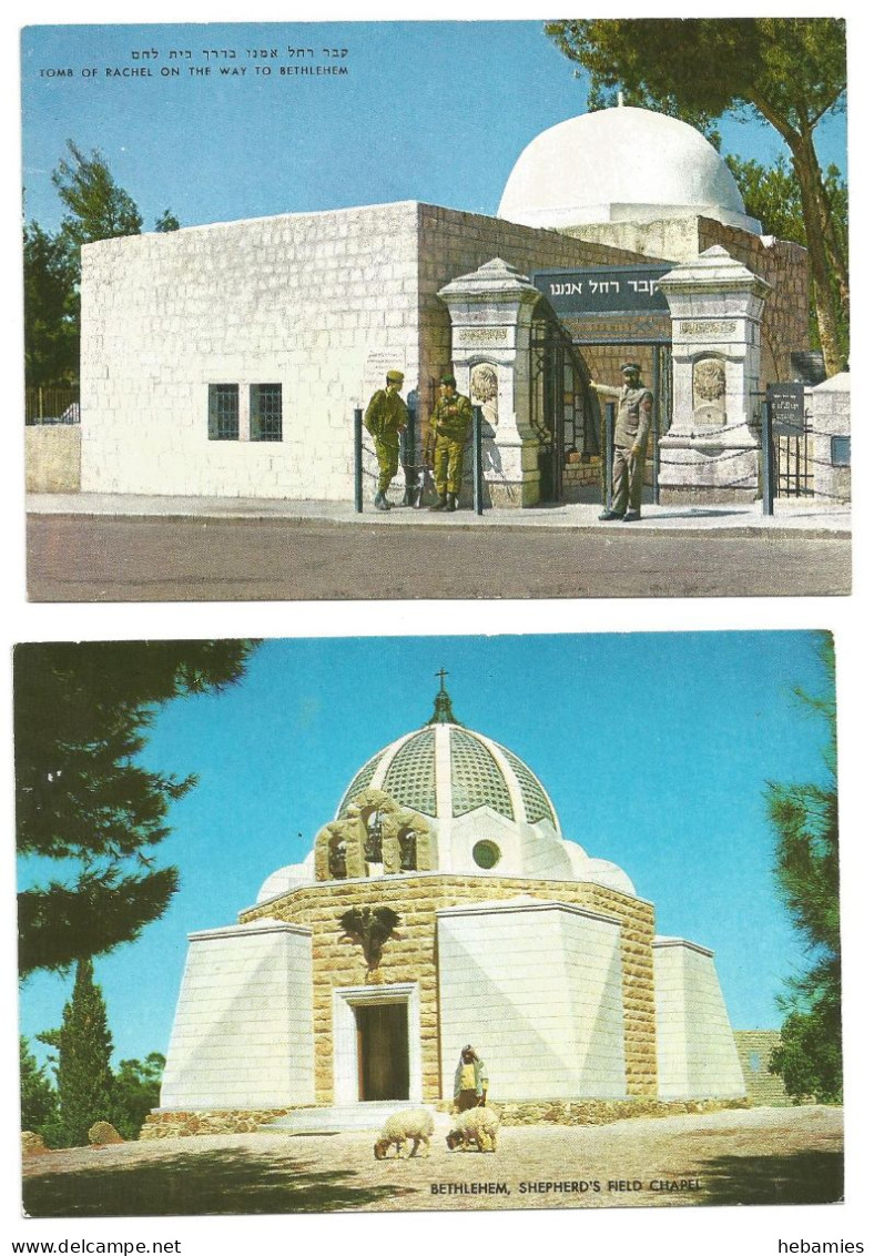 BETHLEHEM - TOMB Of RACHEL / SHEPHARD's FIELD CHAPEL - 2 POSTCARDS - ISRAEL - - Israel