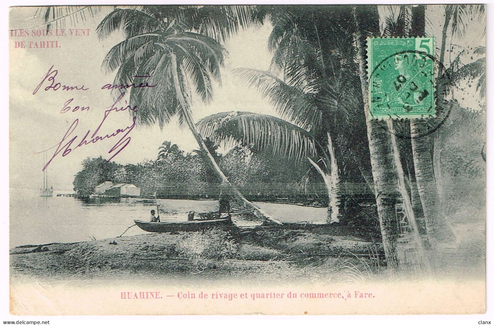 TAHITI 1907 Huahine - Coin De Rivage - Polynésie Française