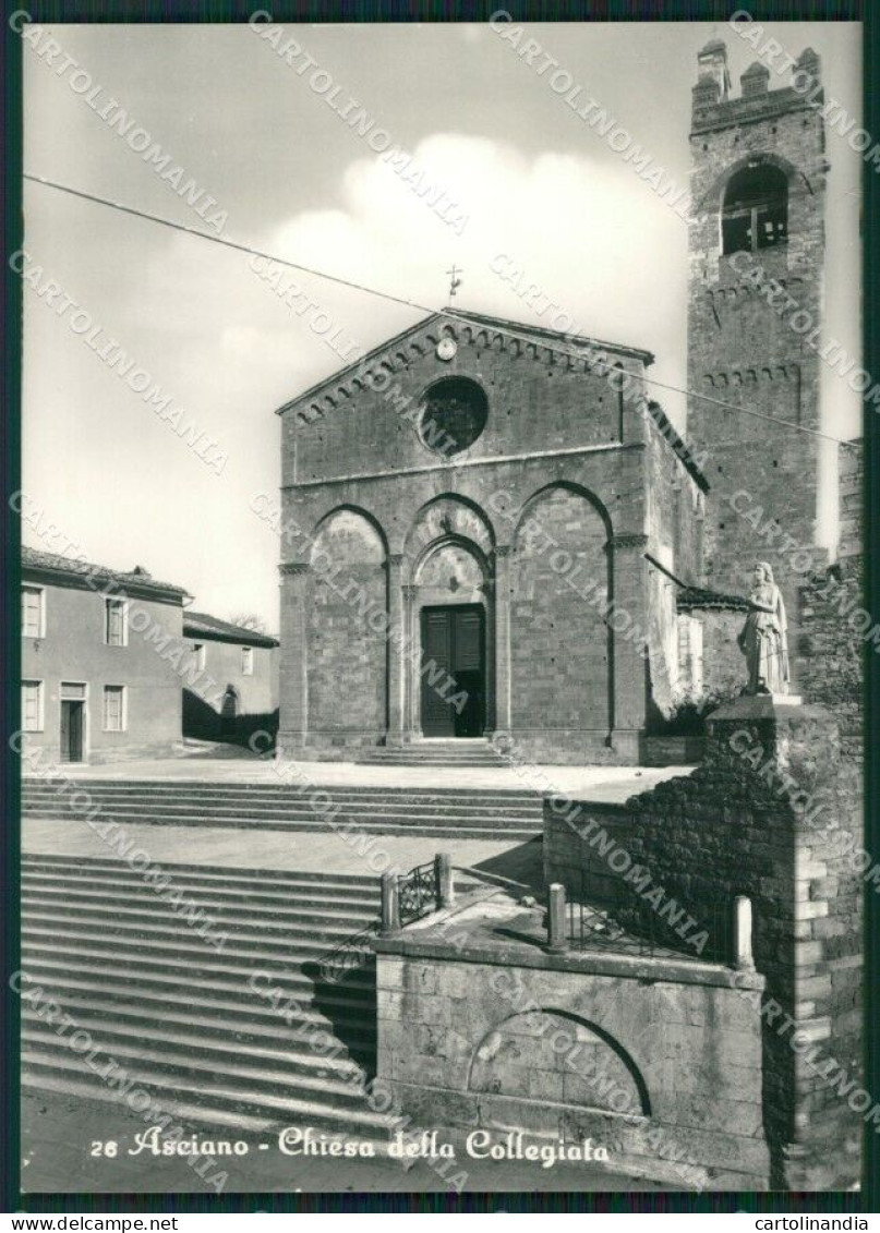 Siena Asciano Chiesa Della Collegiata Foto FG Cartolina ZK1564 - Siena
