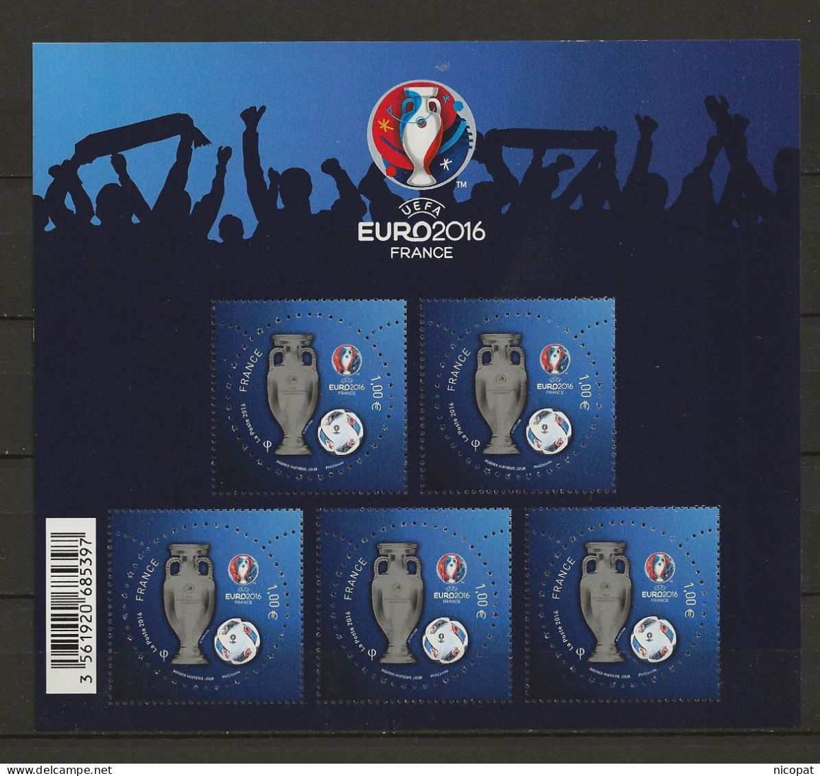 FRANCE MNH ** Bloc 137 Championnat D'Europe De Football Euro 2016 - Ungebraucht