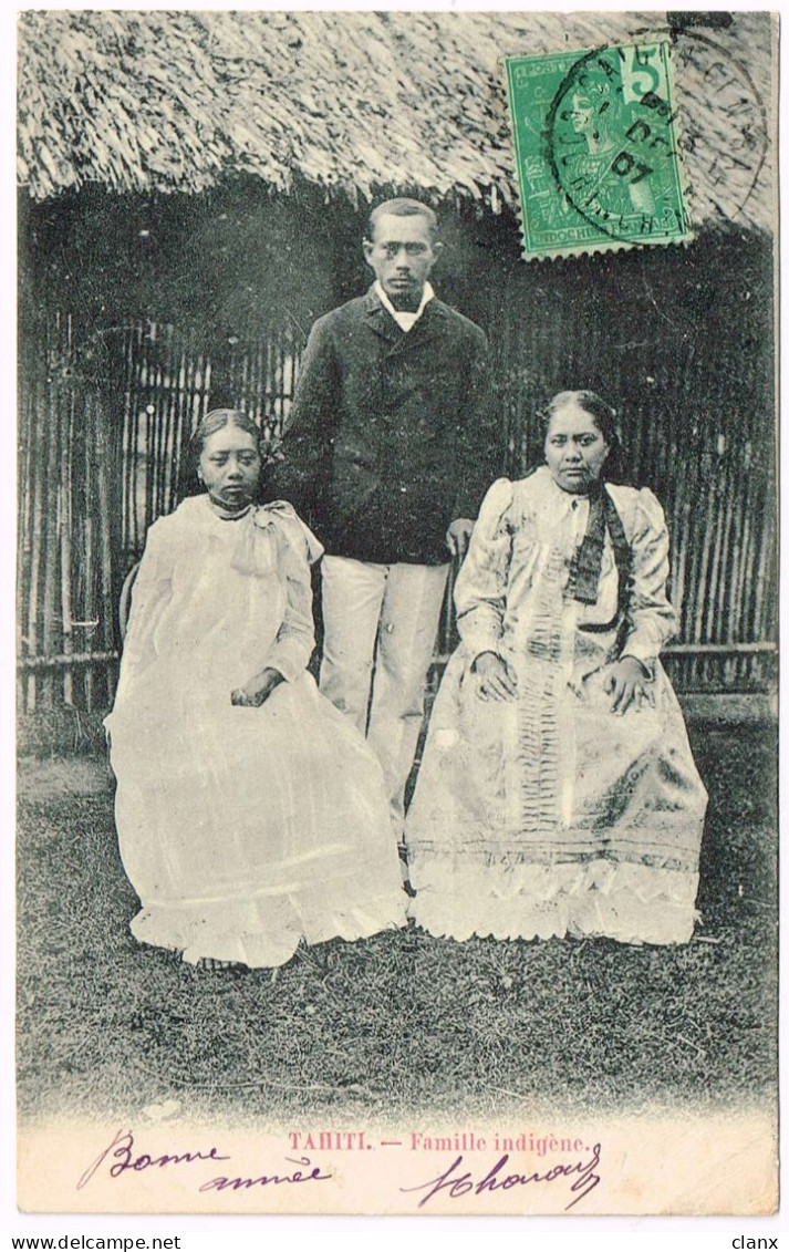 TAHITI 1907 Famille Indigène - Polynésie Française