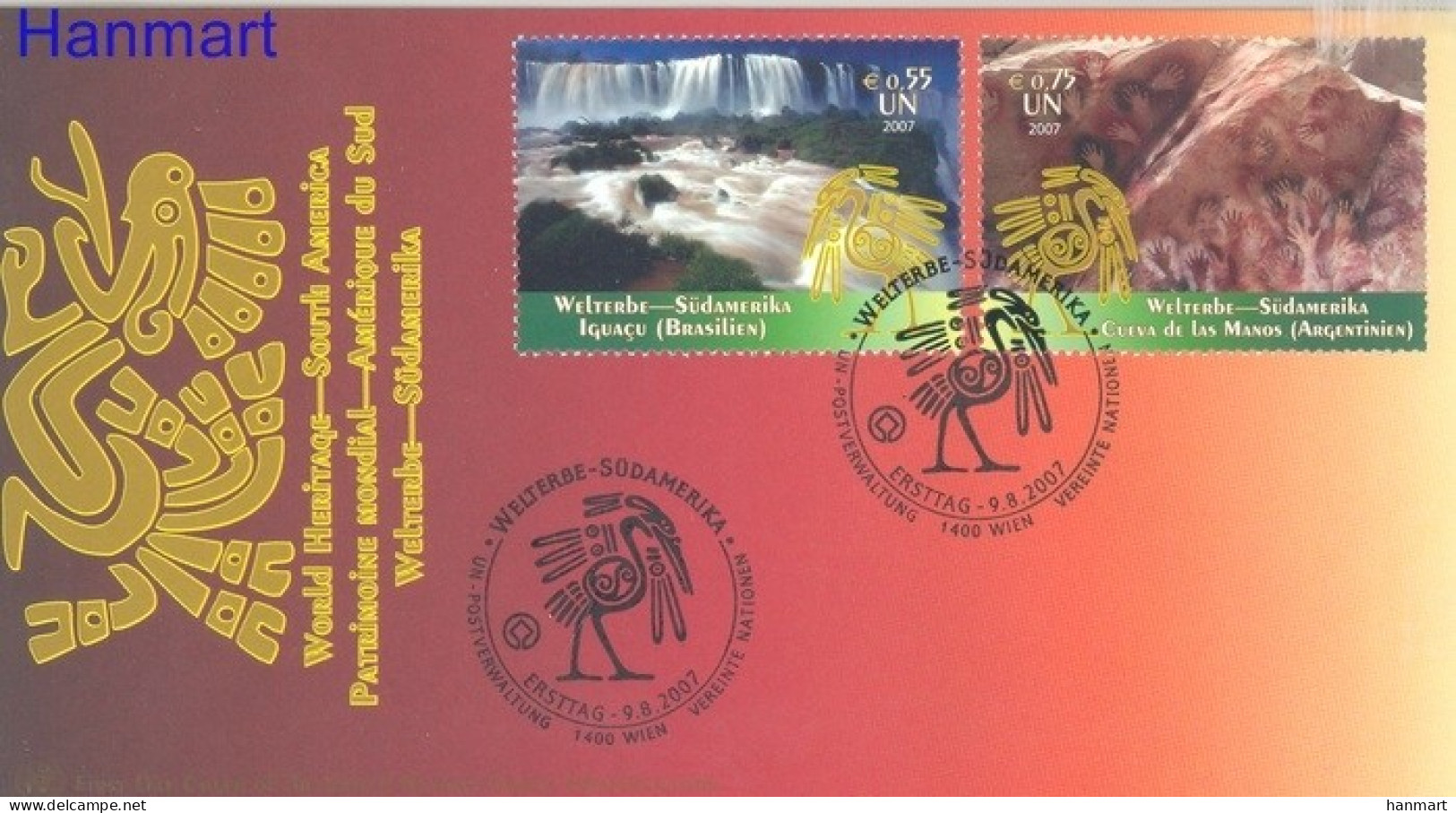 UNO Vienna 2007 Mi 504-505 FDC  (FDC ZE1 UNV504-505) - UNESCO