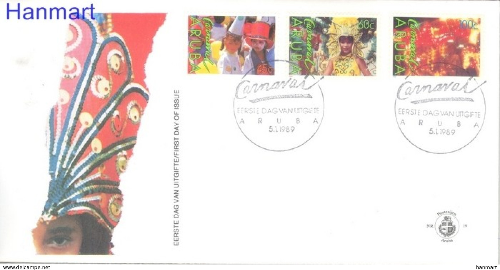 Aruba 1989 Mi 54-56 FDC  (FDC ZS2 ARB54-56b) - Other