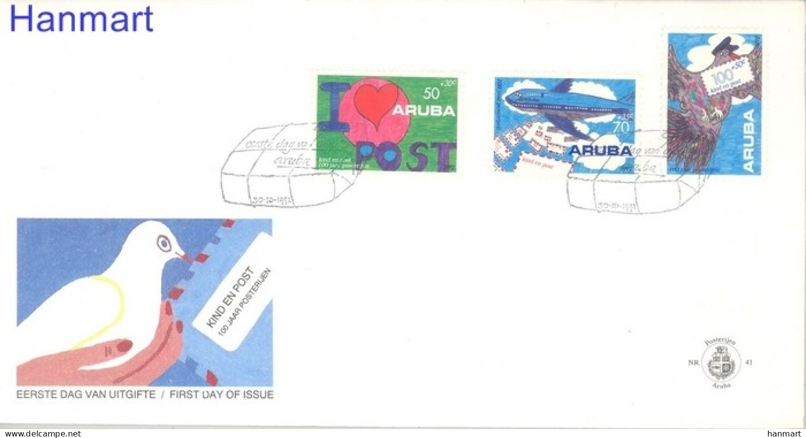 Aruba 1992 Mi 113-115 FDC  (FDC ZS2 ARB113-115) - Otros & Sin Clasificación