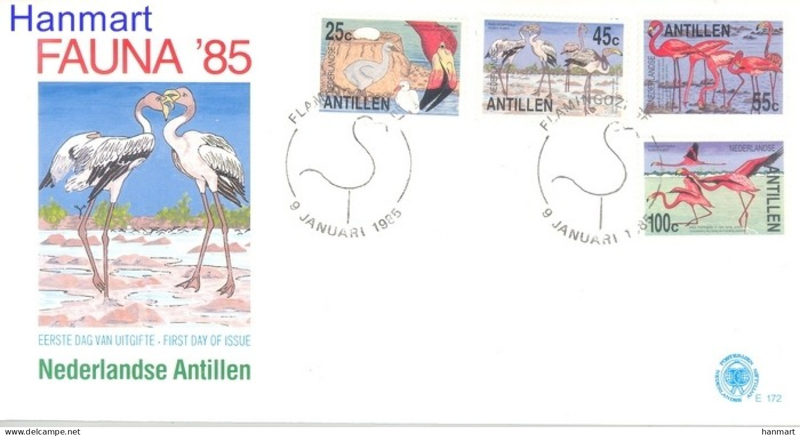 Netherlands Antilles 1984 Mi 545-548 FDC  (FDC ZS2 DTA545-548) - Marine Web-footed Birds
