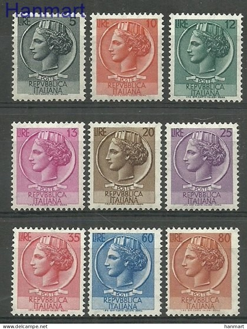 Italy 1953 Mi 884-891 MNH  (ZE2 ITA884-891) - Monedas