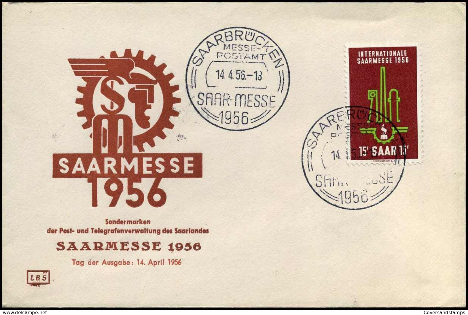 Saar - FDC - Saarmesse 1956 - Mi 368 - FDC