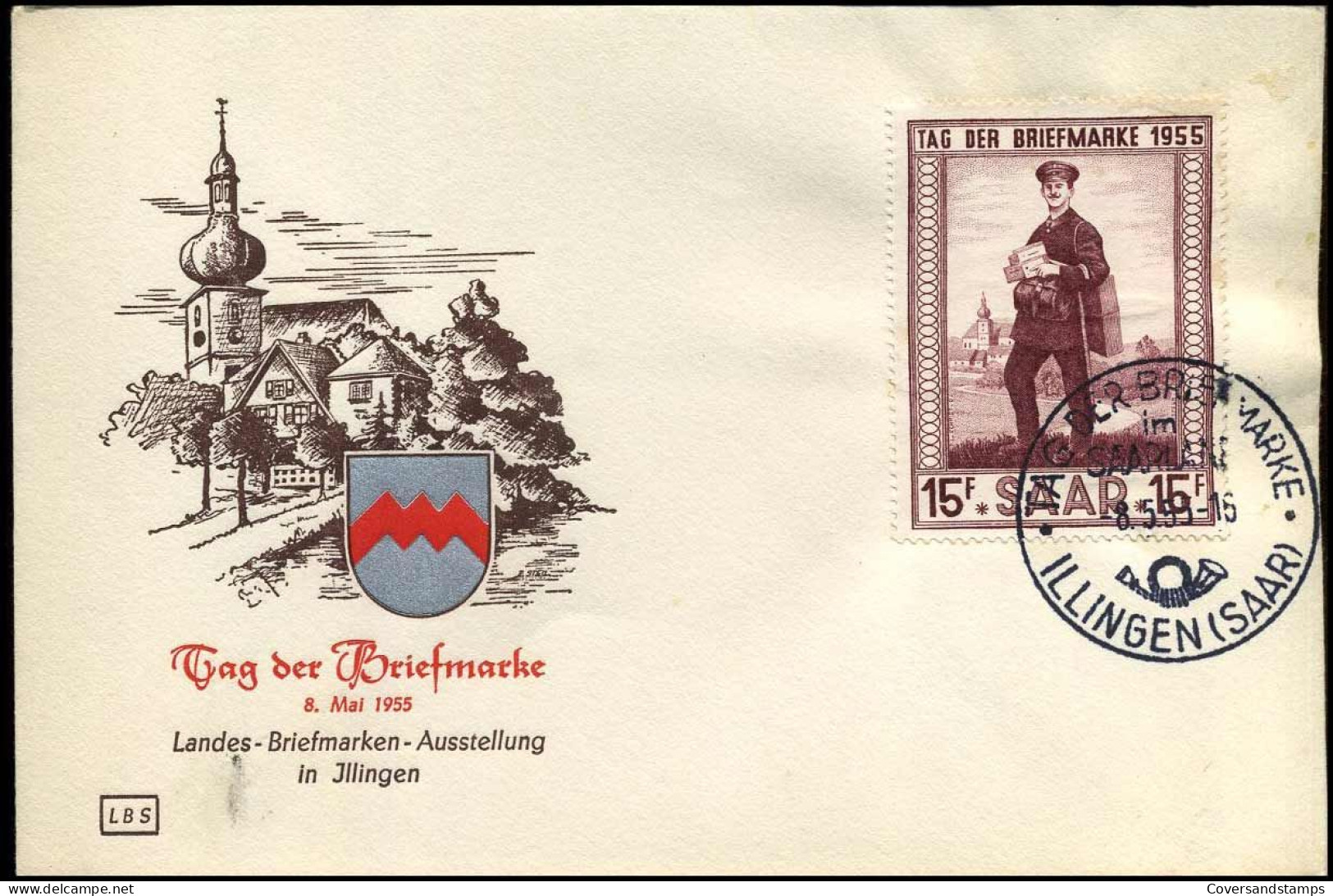 Saar - FDC - Tag Der Briefmarke 1955 - Mi 361 - FDC
