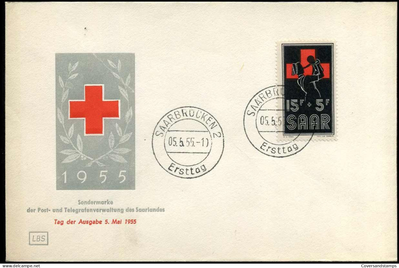 Saar - FDC - Rotes Kreuz - Mi 360 - FDC