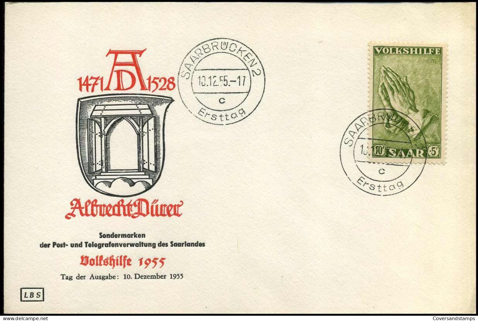 Saar - FDC - Volkshilfe : Gemälde - Mi 365/67 - FDC