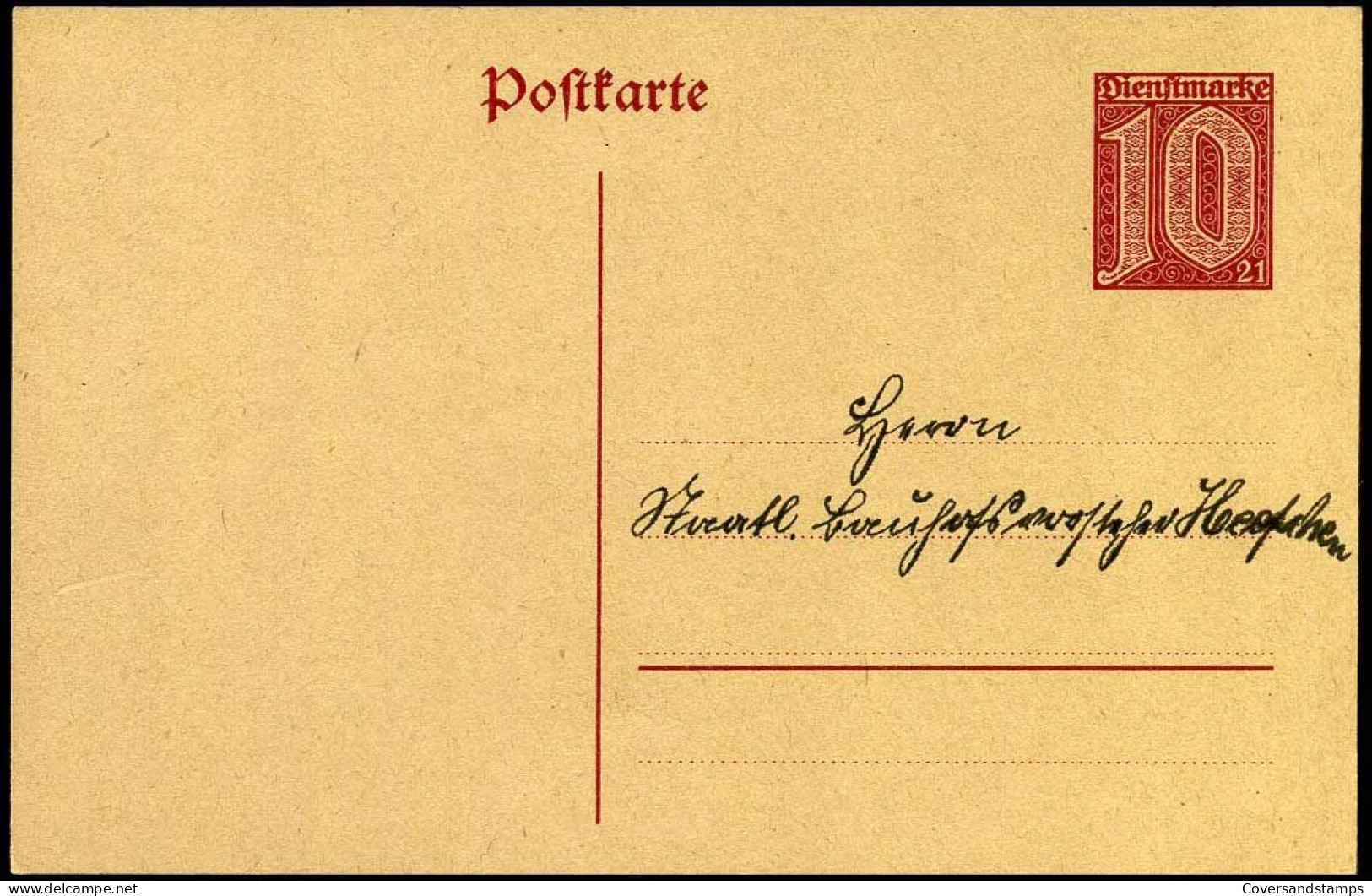Postkarte DP4 - Dienstmarke - Dienstzegels