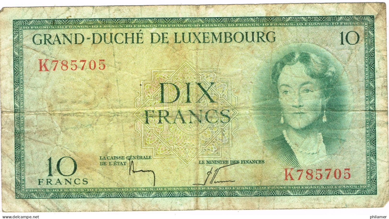 Luxembourg Duche Banknote Billet De Banque Monnaie 20 Mars 1967verso Paysage Chateau Blason Grand Duchesse  Us Courant - Luxembourg