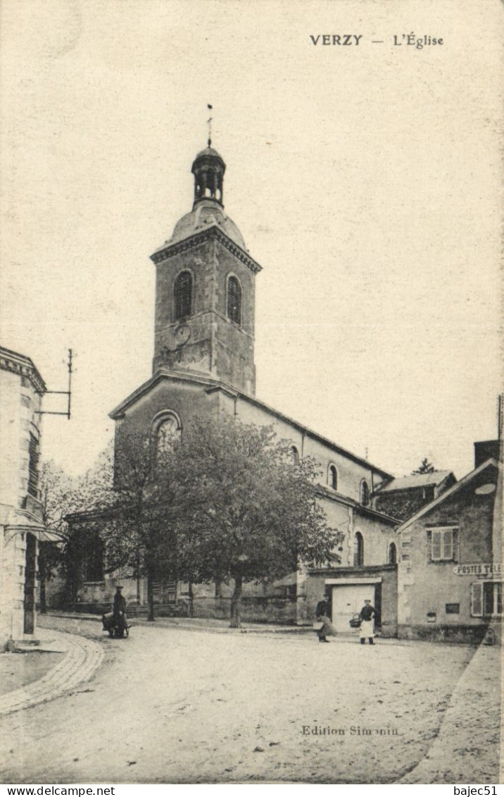 Verzy - Rue Thiers Et L'église - Verzy