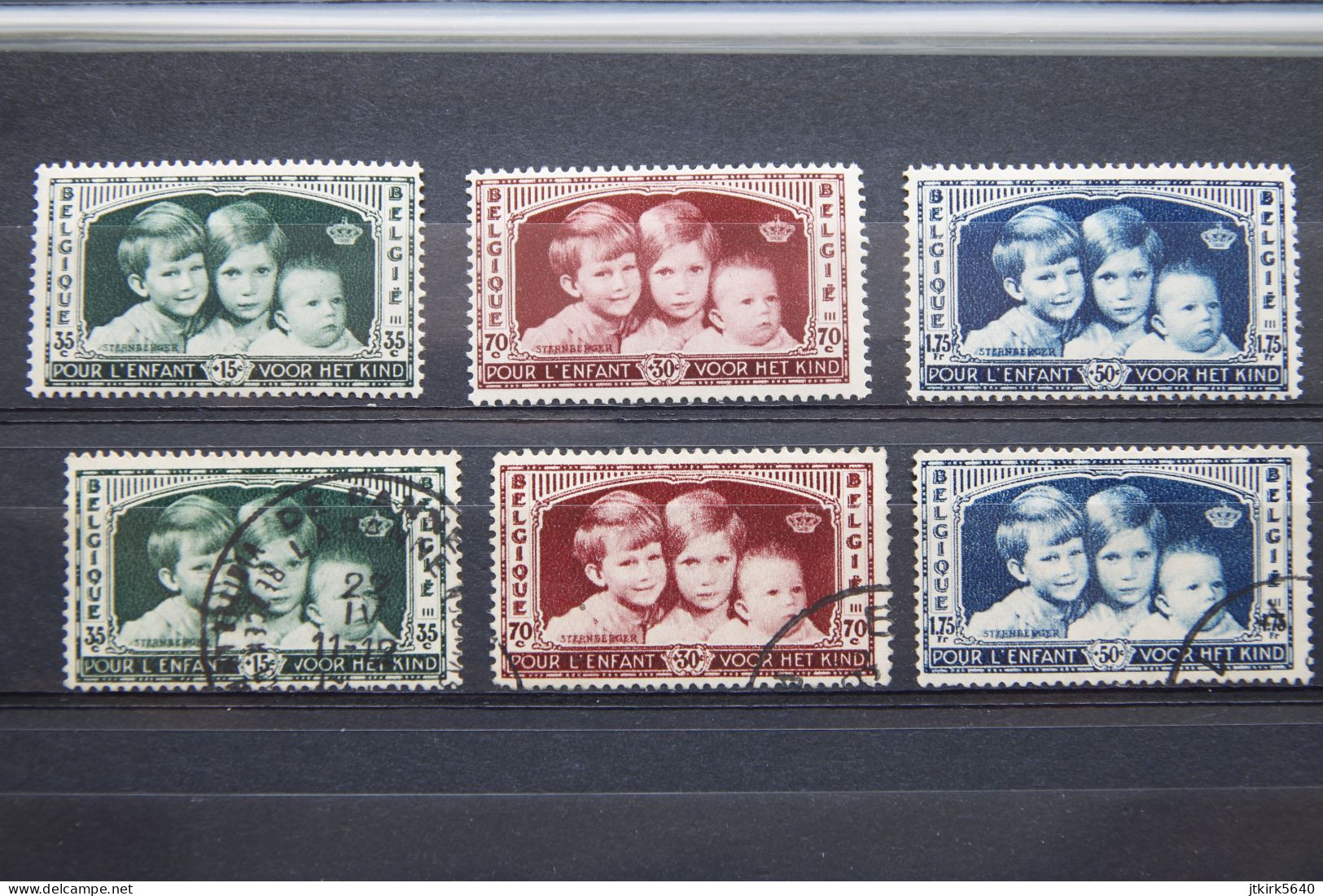 Bienfaisance, 2 Série Enfants Royaux (COB/OBP 927/929, MNH** Et Obl) 1935. - Nuevos