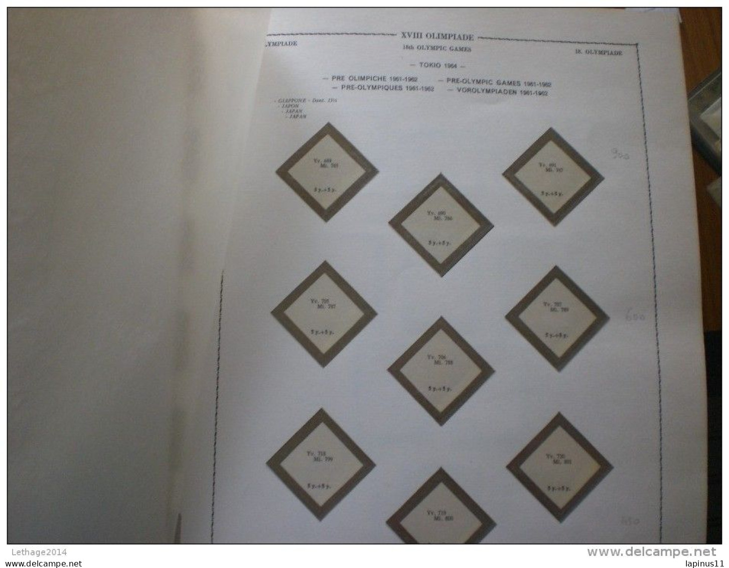 ALBUM A TASCHINE OLYMPICS TOKYO 1964 NICE CONSERVATION 157 PAGE NUMBER STAMPS RIFERITE YVERT T. - Autres & Non Classés